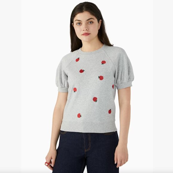 NWT Kate Spade New York Apple-embroidered Pullover - Picture 4 of 4